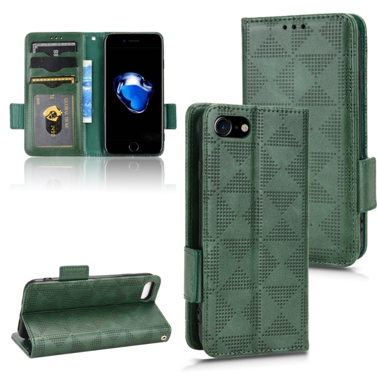 Custodia per telefono in pelle a triangolo simmetrico, For iPhone XR, For iPhone 8 Plus / 7 Plus, For iPhone SE 2022 / SE 2020 / 8 / 7