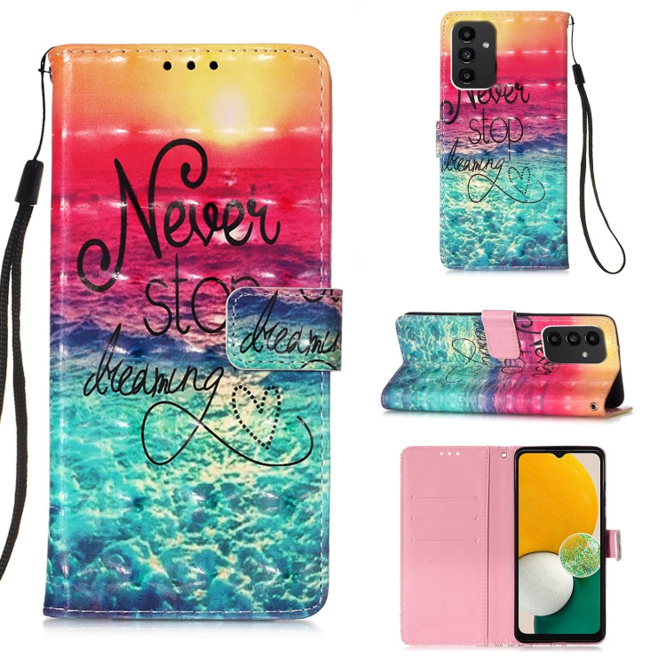Custodia per telefono in pelle a vibrazione orizzontale con pittura 3D, For Samsung Galaxy A34 5G, For Samsung Galaxy A54 5G