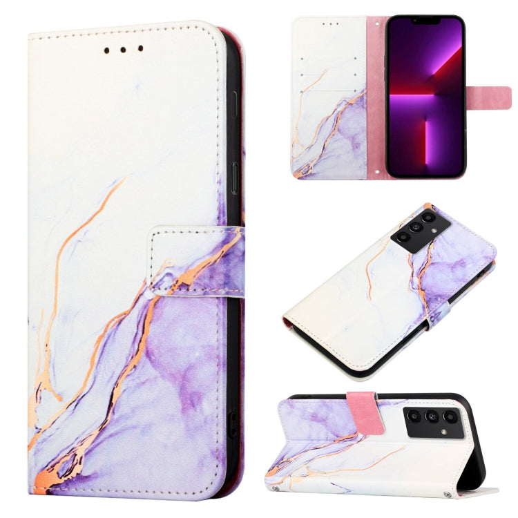Cassa del telefono di cuoio di vibrazione del modello di marmo PT003, For Samsung Galaxy A34 5G, For Samsung Galaxy A54 5G