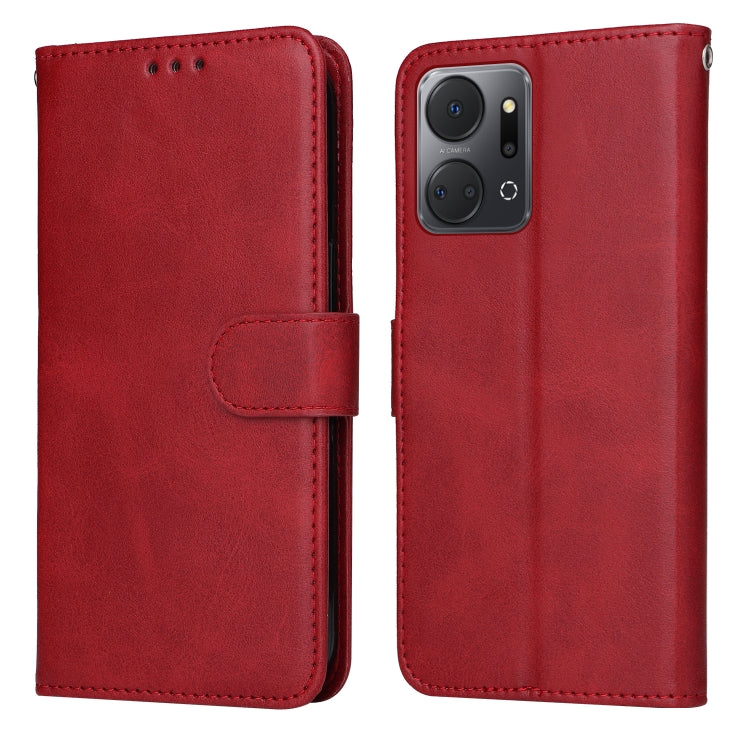 Custodia per telefono in pelle a conchiglia con struttura in vitello classico, For Honor X7a, For Honor X8a, For Honor X9a/X40 5G/Magic5 Lite, For OPPO Reno8 T 4G