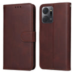 Custodia per telefono in pelle a conchiglia con struttura in vitello classico, For Honor X7a, For Honor X8a, For Honor X9a/X40 5G/Magic5 Lite, For OPPO Reno8 T 4G