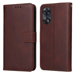 Custodia per telefono in pelle a conchiglia con struttura in vitello classico, For Honor X7a, For Honor X8a, For Honor X9a/X40 5G/Magic5 Lite, For OPPO Reno8 T 4G
