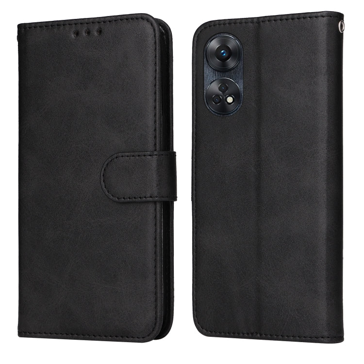 Custodia per telefono in pelle a conchiglia con struttura in vitello classico, For Honor X7a, For Honor X8a, For Honor X9a/X40 5G/Magic5 Lite, For OPPO Reno8 T 4G