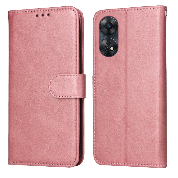 Custodia per telefono in pelle a conchiglia con struttura in vitello classico, For Honor X7a, For Honor X8a, For Honor X9a/X40 5G/Magic5 Lite, For OPPO Reno8 T 4G