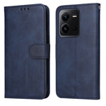 Custodia per telefono in pelle a conchiglia con struttura in vitello classico, For vivo V25 5G/V25e 4G/X80 Lite, For vivo Y02 4G, For Xiaomi Redmi K60/K60 Pro, For Xiaomi Redmi 11A 4G/12C