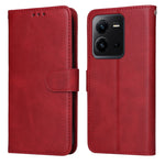 Custodia per telefono in pelle a conchiglia con struttura in vitello classico, For vivo V25 5G/V25e 4G/X80 Lite, For vivo Y02 4G, For Xiaomi Redmi K60/K60 Pro, For Xiaomi Redmi 11A 4G/12C