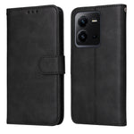 Custodia per telefono in pelle a conchiglia con struttura in vitello classico, For vivo V25 5G/V25e 4G/X80 Lite, For vivo Y02 4G, For Xiaomi Redmi K60/K60 Pro, For Xiaomi Redmi 11A 4G/12C