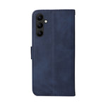 Custodia per telefono in pelle a conchiglia con struttura in vitello classico, For Samsung Galaxy A24 4G