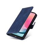Custodia per telefono in pelle a conchiglia con struttura in vitello classico, For Samsung Galaxy A24 4G
