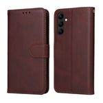 Custodia per telefono in pelle a conchiglia con struttura in vitello classico, For Samsung Galaxy A24 4G
