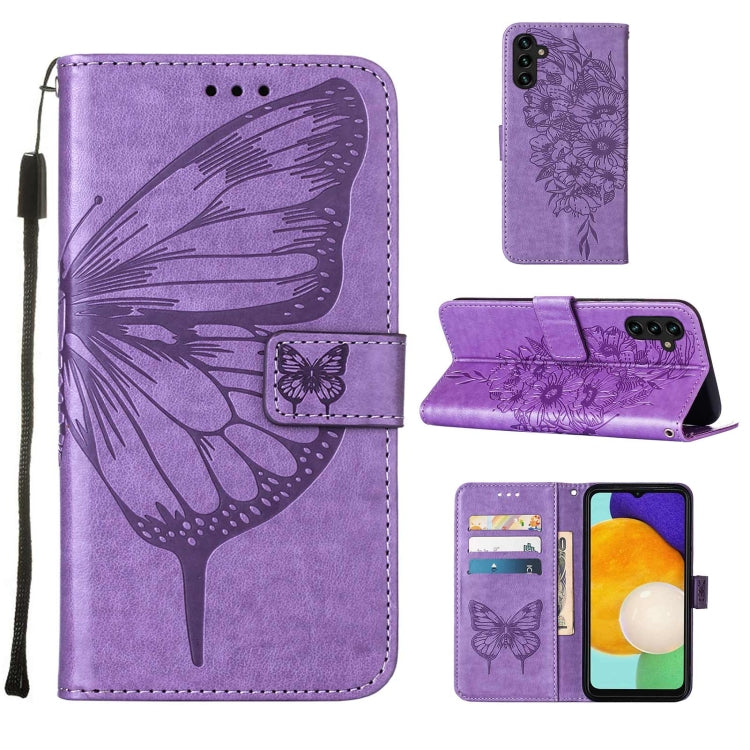 Custodia in pelle con farfalla per Samsung Galaxy A34 5G