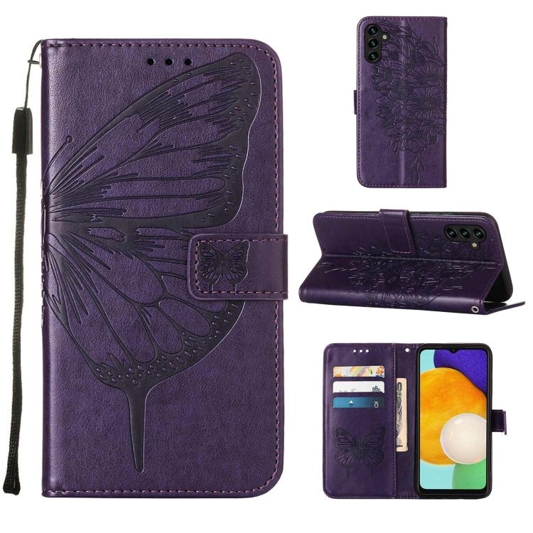 Custodia in pelle con farfalla per Samsung Galaxy A34 5G