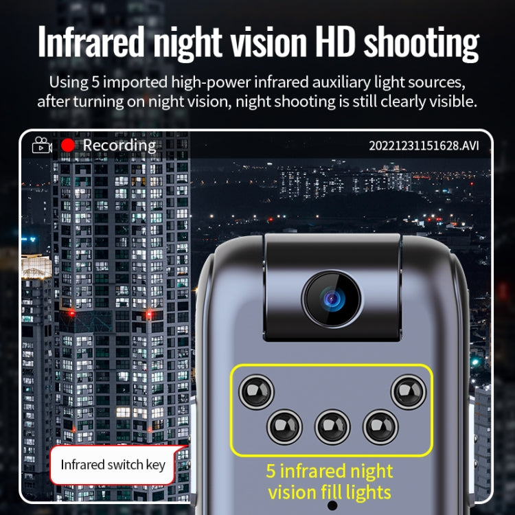 JNN V13 Registratore video 1080P con visione notturna IR