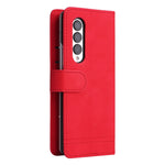 Custodia per telefono in pelle con bottone in metallo con albero della vita Skin Feel, For Samsung Galaxy Z Fold3 5G, For Samsung Galaxy Z Fold4 5G, For Samsung Galaxy Z Flip3 5G, For Samsung Galaxy Z Flip4 5G