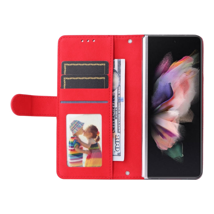 Custodia per telefono in pelle con bottone in metallo con albero della vita Skin Feel, For Samsung Galaxy Z Fold3 5G, For Samsung Galaxy Z Fold4 5G, For Samsung Galaxy Z Flip3 5G, For Samsung Galaxy Z Flip4 5G