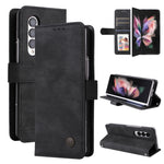 Custodia per telefono in pelle con bottone in metallo con albero della vita Skin Feel, For Samsung Galaxy Z Fold3 5G, For Samsung Galaxy Z Fold4 5G, For Samsung Galaxy Z Flip3 5G, For Samsung Galaxy Z Flip4 5G