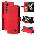 Custodia per telefono in pelle con bottone in metallo con albero della vita Skin Feel, For Samsung Galaxy Z Fold3 5G, For Samsung Galaxy Z Fold4 5G, For Samsung Galaxy Z Flip3 5G, For Samsung Galaxy Z Flip4 5G