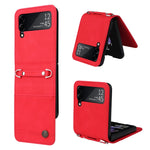 Custodia per telefono in pelle con bottone in metallo con albero della vita Skin Feel, For Samsung Galaxy Z Fold3 5G, For Samsung Galaxy Z Fold4 5G, For Samsung Galaxy Z Flip3 5G, For Samsung Galaxy Z Flip4 5G