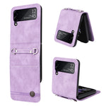 Custodia per telefono in pelle con bottone in metallo con albero della vita Skin Feel, For Samsung Galaxy Z Fold3 5G, For Samsung Galaxy Z Fold4 5G, For Samsung Galaxy Z Flip3 5G, For Samsung Galaxy Z Flip4 5G