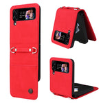 Custodia per telefono in pelle con bottone in metallo con albero della vita Skin Feel, For Samsung Galaxy Z Fold3 5G, For Samsung Galaxy Z Fold4 5G, For Samsung Galaxy Z Flip3 5G, For Samsung Galaxy Z Flip4 5G