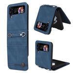 Custodia per telefono in pelle con bottone in metallo con albero della vita Skin Feel, For Samsung Galaxy Z Fold3 5G, For Samsung Galaxy Z Fold4 5G, For Samsung Galaxy Z Flip3 5G, For Samsung Galaxy Z Flip4 5G
