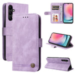 Custodia per telefono in pelle con bottone in metallo con albero della vita Skin Feel, For Samsung Galaxy A24 4G, For Honor X7a, For Honor X8a, For Honor X9a/X40 5G/Magic5 Lite