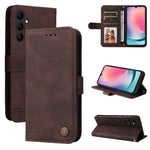 Custodia per telefono in pelle con bottone in metallo con albero della vita Skin Feel, For Samsung Galaxy A24 4G, For Honor X7a, For Honor X8a, For Honor X9a/X40 5G/Magic5 Lite