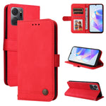 Custodia per telefono in pelle con bottone in metallo con albero della vita Skin Feel, For Samsung Galaxy A24 4G, For Honor X7a, For Honor X8a, For Honor X9a/X40 5G/Magic5 Lite