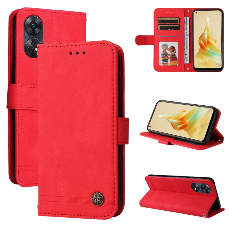 Custodia per telefono in pelle con bottone in metallo con albero della vita Skin Feel, For OPPO Reno8 T 4G, For vivo V25 5G/V25e 4G, For vivo Y02 4G, For Xiaomi Redmi K60/K60 Pro