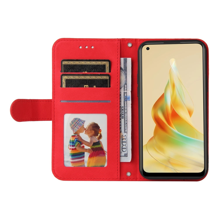Custodia per telefono in pelle con bottone in metallo con albero della vita Skin Feel, For OPPO Reno8 T 4G, For vivo V25 5G/V25e 4G, For vivo Y02 4G, For Xiaomi Redmi K60/K60 Pro