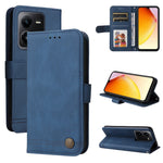 Custodia per telefono in pelle con bottone in metallo con albero della vita Skin Feel, For OPPO Reno8 T 4G, For vivo V25 5G/V25e 4G, For vivo Y02 4G, For Xiaomi Redmi K60/K60 Pro
