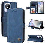 Custodia per telefono in pelle con bottone in metallo con albero della vita Skin Feel, For OPPO Reno8 T 4G, For vivo V25 5G/V25e 4G, For vivo Y02 4G, For Xiaomi Redmi K60/K60 Pro