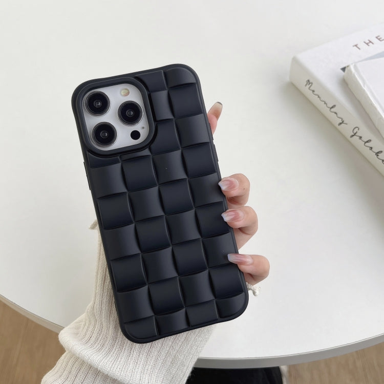 Cassa del telefono 3D Cube Weave Texture Skin Feel, For iPhone 14 Pro Max