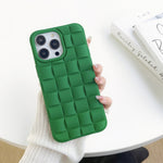 Cassa del telefono 3D Cube Weave Texture Skin Feel, For iPhone 14 Pro Max