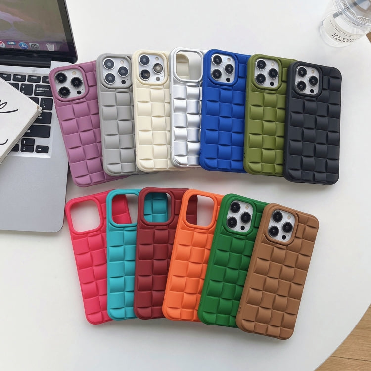 Cassa del telefono 3D Cube Weave Texture Skin Feel, For iPhone 14 Pro Max