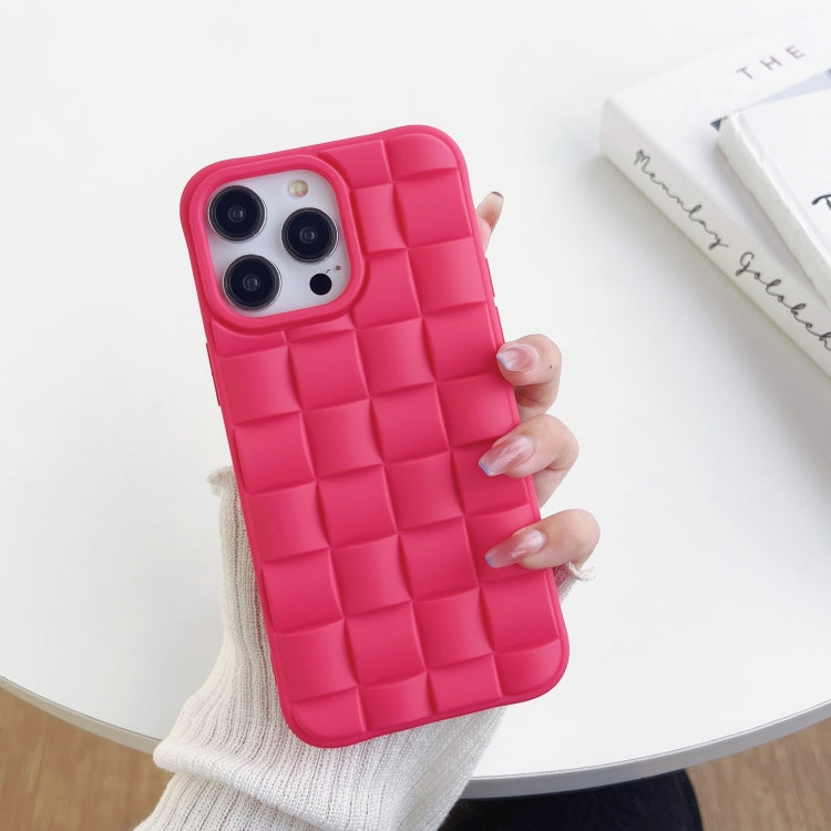 Cassa del telefono 3D Cube Weave Texture Skin Feel, For iPhone 14 Pro