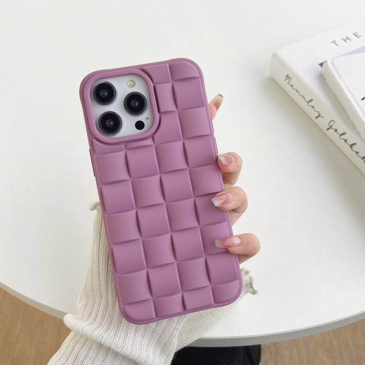 Cassa del telefono 3D Cube Weave Texture Skin Feel, For iPhone 14 Pro