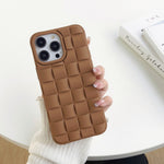 Cassa del telefono 3D Cube Weave Texture Skin Feel, For iPhone 14 Pro