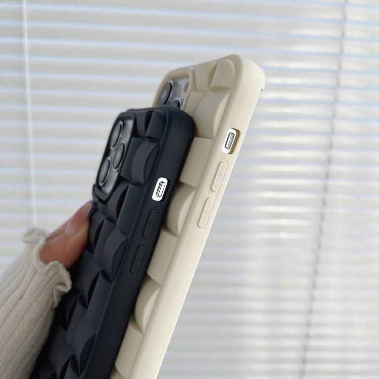 Cassa del telefono 3D Cube Weave Texture Skin Feel, For iPhone 14 Plus