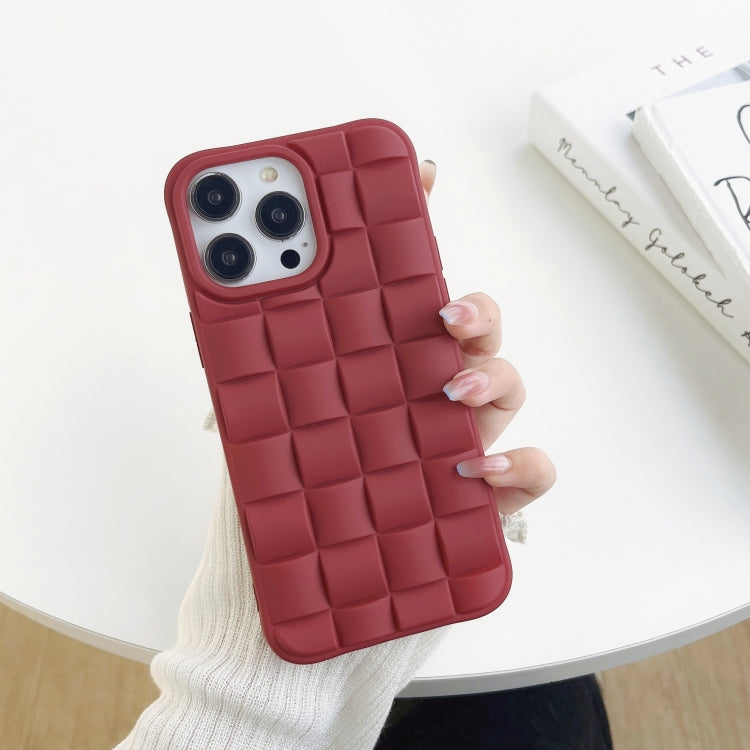 Cassa del telefono 3D Cube Weave Texture Skin Feel, For iPhone 12 Pro