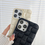 Cassa del telefono 3D Cube Weave Texture Skin Feel, For iPhone 12 Pro