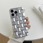 Cassa del telefono 3D Cube Weave Texture Skin Feel, For iPhone 12