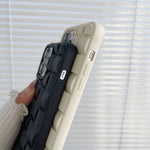 Cassa del telefono 3D Cube Weave Texture Skin Feel, For iPhone 11
