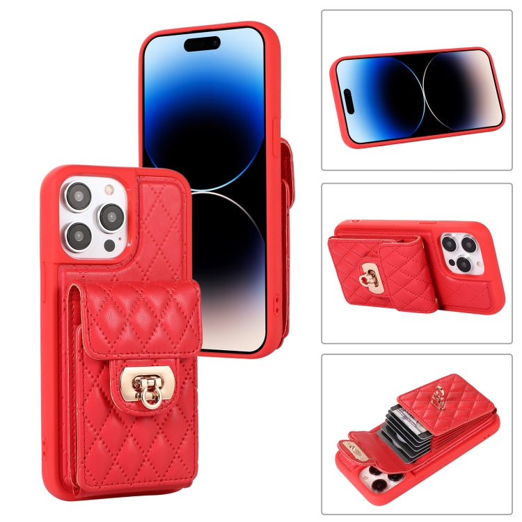 Custodia per telefono in pelle con slot per schede con cordino corto, For iPhone 14 Pro Max, For iPhone 14 Pro, For iPhone 14, For iPhone 14 Plus