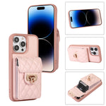 Custodia per telefono in pelle con slot per schede con cordino corto, For iPhone 14 Pro Max, For iPhone 14 Pro, For iPhone 14, For iPhone 14 Plus