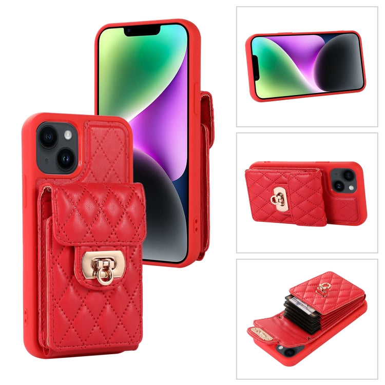 Custodia per telefono in pelle con slot per schede con cordino corto, For iPhone 14 Pro Max, For iPhone 14 Pro, For iPhone 14, For iPhone 14 Plus