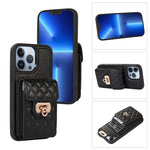 Custodia per telefono in pelle con slot per schede con cordino corto, For iPhone 13 Pro Max, For iPhone 13 Pro, For iPhone 13, For iPhone 12 Pro Max