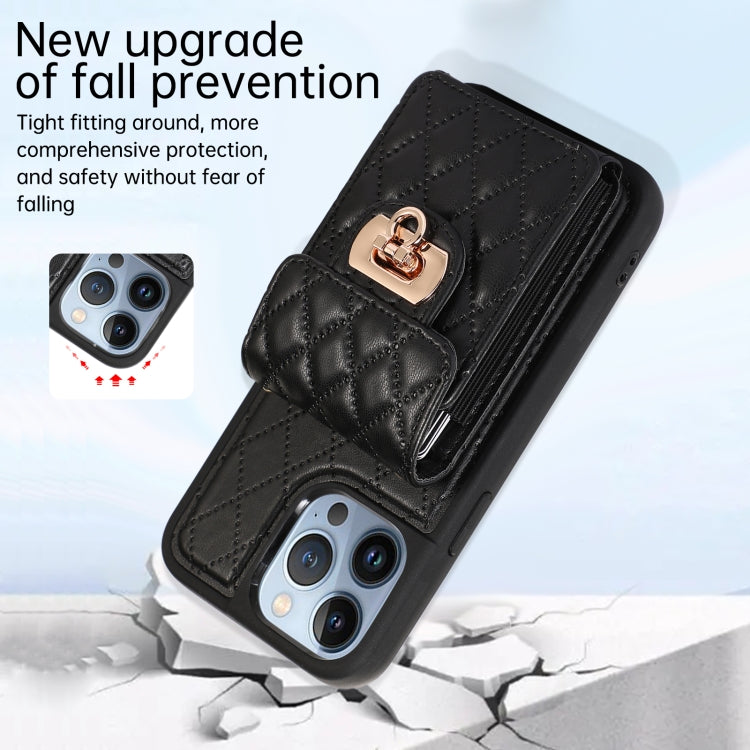 Custodia per telefono in pelle con slot per schede con cordino corto, For iPhone 13 Pro Max, For iPhone 13 Pro, For iPhone 13, For iPhone 12 Pro Max