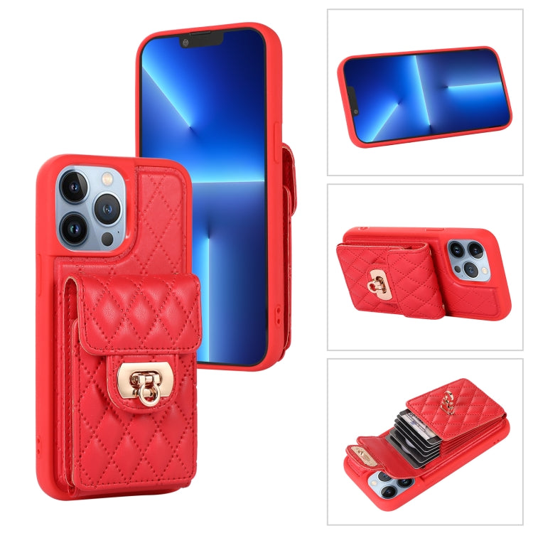 Custodia per telefono in pelle con slot per schede con cordino corto, For iPhone 13 Pro Max, For iPhone 13 Pro, For iPhone 13, For iPhone 12 Pro Max