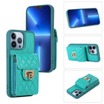 Custodia per telefono in pelle con slot per schede con cordino corto, For iPhone 13 Pro Max, For iPhone 13 Pro, For iPhone 13, For iPhone 12 Pro Max